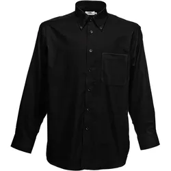 Fruit of the Loom Herren Oxford Hemd Langarm 65-114-0 black S