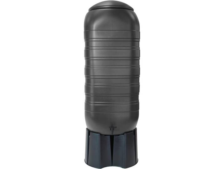 Regentonne mit Ständer Schwarz 250 L