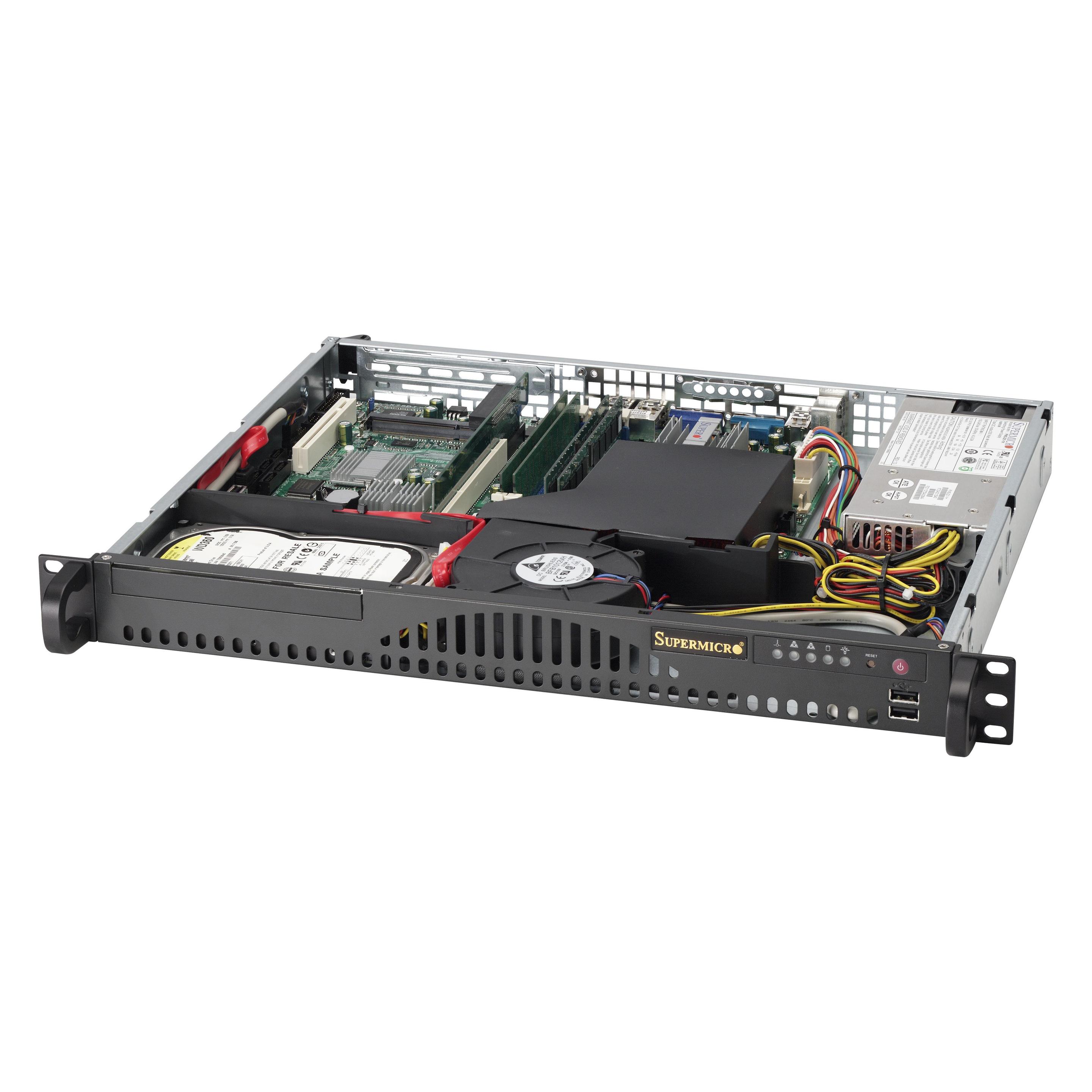 Supermicro SC512 203B - Rack-Montage - 1U - ATX 200 Watt (CSE-512-203B)