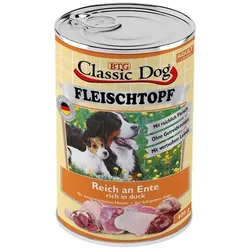 Classic Dog Adult Fleischtopf Pur Reich an Ente | 6x 400g
