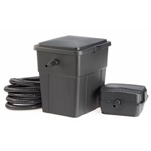 Pontec Teichpumpe PondoClear Set 4000, Bachlaufpumpe, 1.000 l/h, 20 W, 10 m Kabel, Förderhöhe 1,6 m, mit Filter