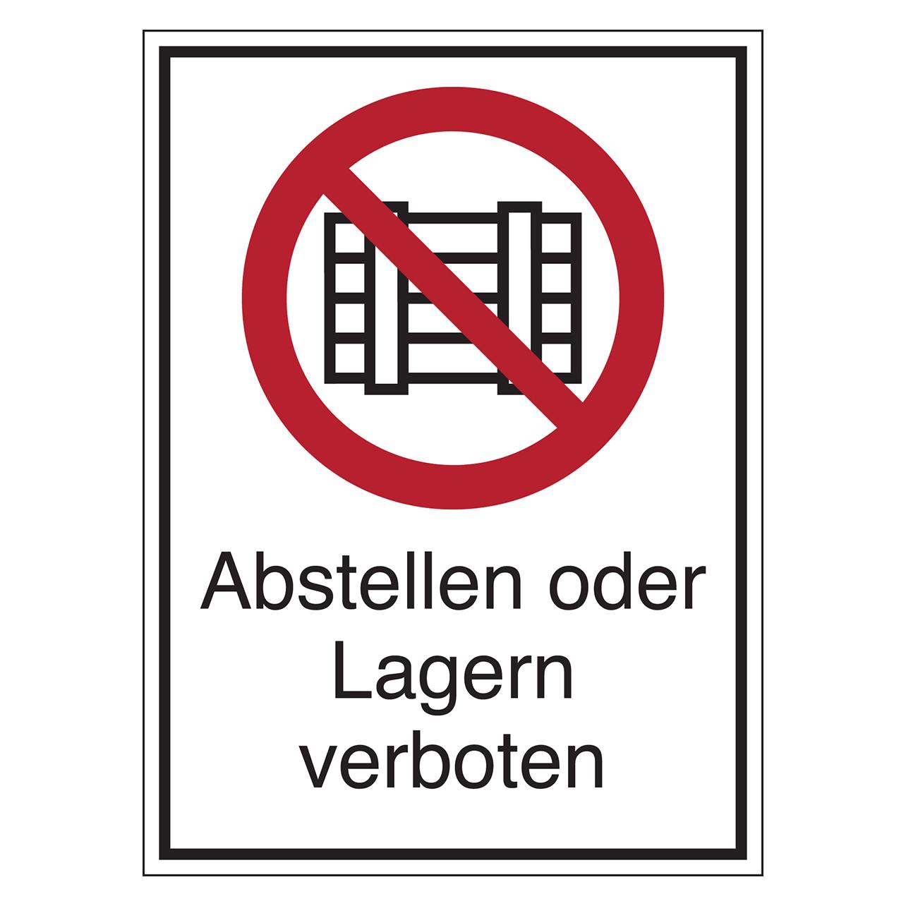 Brady STD-425-262x371-B7525, Verbotsschilder - Abstellen oder Lagern verboten! (801135)