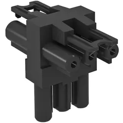 OBO 6108084 Verteilerblock T-Form 1 Eingang / 2 Ausgänge 3-polig schwarz VB-T GST18i3p
