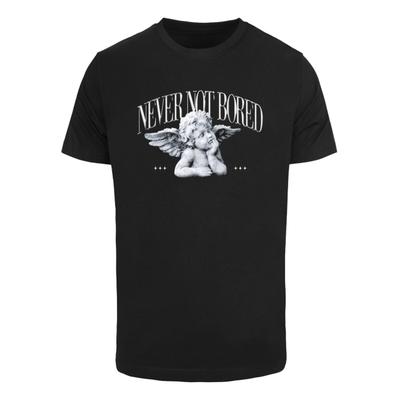 T-Shirt MISTERTEE "MisterTee Herren Never Not Bored Tee", Herren, Gr. M, schwarz, 100% Baumwolle, bedruckt, normal, Rundhals, Shirts T-Shirt