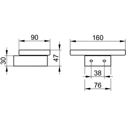 Keuco Echtkristall-Schale E300, 30055 mattiert, lose, 30055009000 30055009000