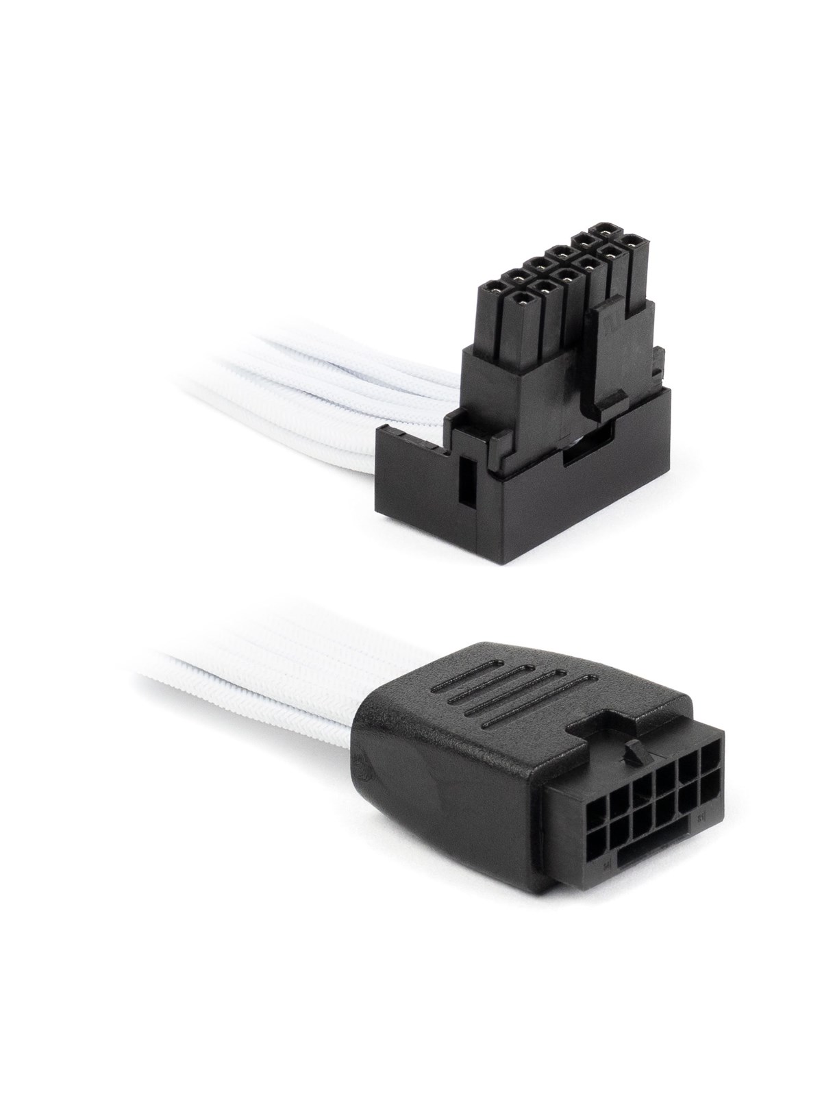 DUTZO Sleeved PCI-E 12V-2x6 Verlängerungskabel - Lock pin up - Weiß