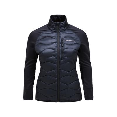 Trainingsjacke PEAK PERFORMANCE "W Helium Hybrid Down Jacket", Damen, Gr. S, schwarz, Oberstoff: 100% Polyamid. Oberstoff Ärmel: 86% Polyester, 14% Elasthan. Füllung: 90% Entendaunen, 10% Federn. Futter: 100% Polyamid. Kragen: 100% Polyamid....