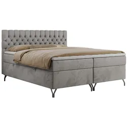 BOXBETT GRIMALDI 120/200 Hellgrau Velvet - H3