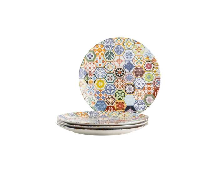 Mäser Tellerset, Mehrfarbig, Keramik, 4-teilig, rund, Essen & Trinken, Geschirr, Geschirr-Sets, Teller-Sets