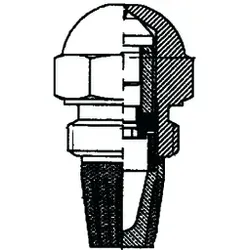 FLUIDICS Brennerdüse Typ HF, Hohlkegel  45 Grad, 0,60 GAL, mit Sekundärfilter