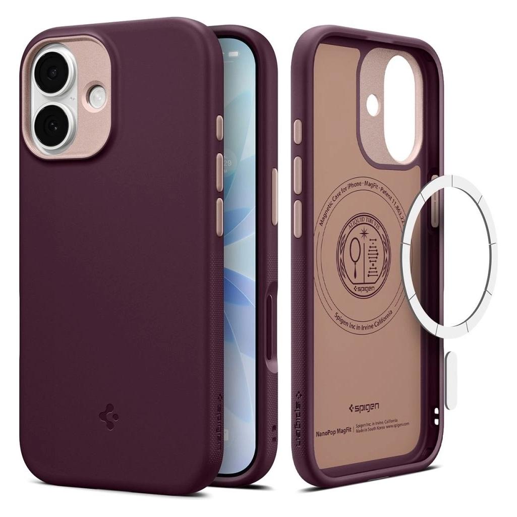 Spigen - Caseology Nano Pop MagSafe - iPhone 17 - Burgundy Bean (Apple iPhone 17) (ACS10365)