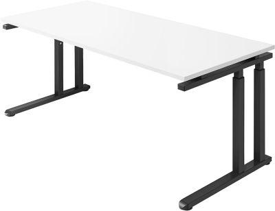 Schäfer Shop Select Schreibtisch SET UP, C-Fußgestell, 1800x800, weiß/graphit