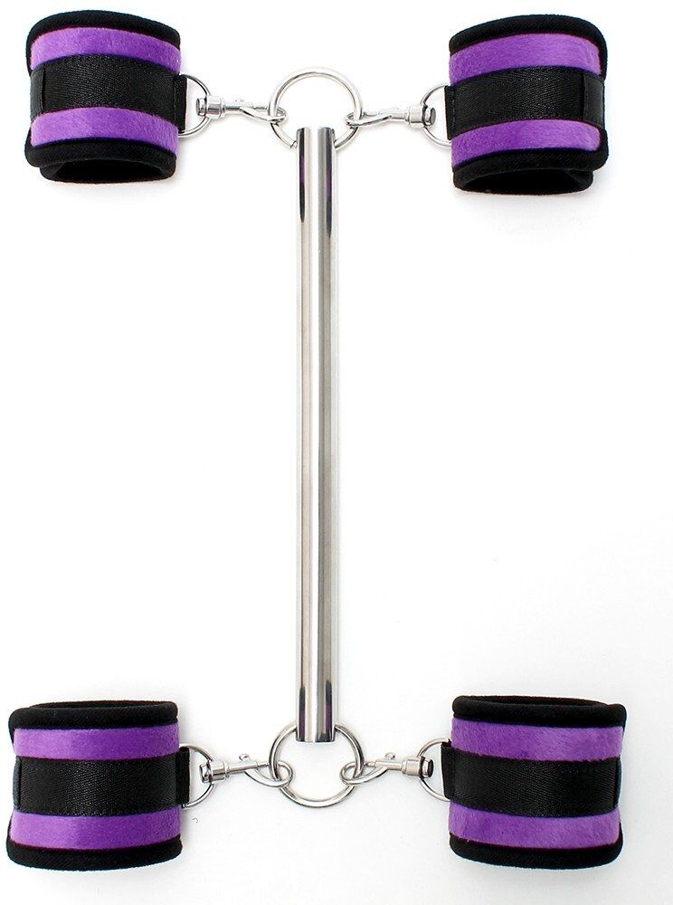Rimba Barre d'écartement 4 menottes violet