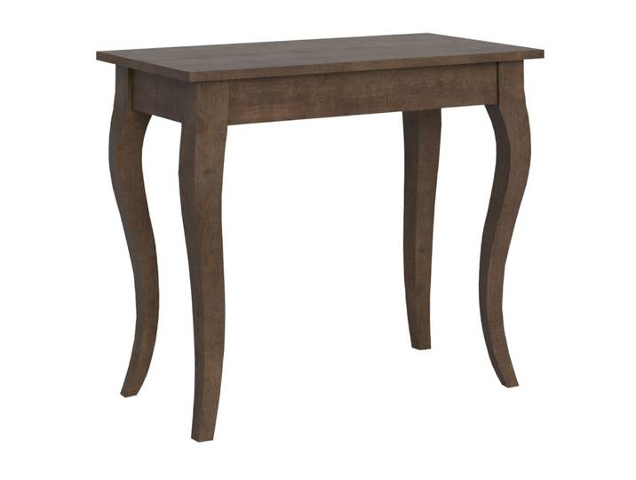 Console extensible effet bois noyer 90x48/204 cm