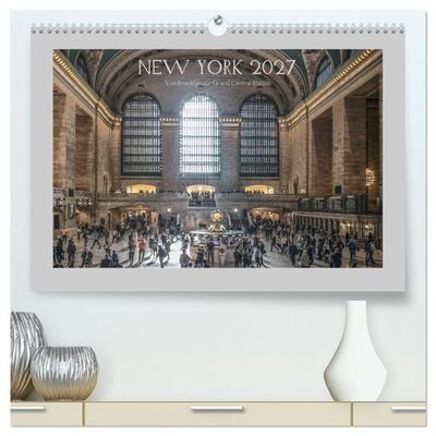 New York – Von Brooklyn zur Grand Central Station (hochwertiger Premium Wandkalender 2027 DIN A2 quer), Kunstdruck in Hochglanz