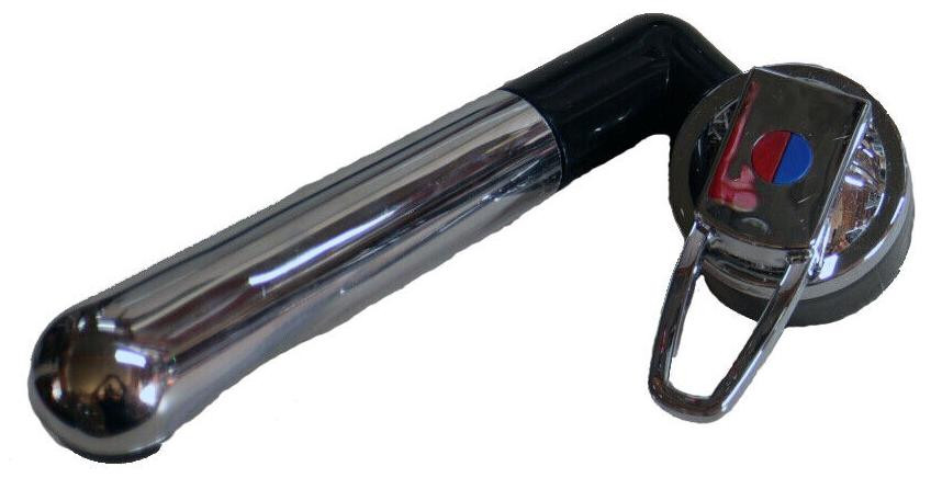Reich De Luxe eenhendel mengkraan met keramische cartridge en schakelaar in chroom/zwart en waterbesparend