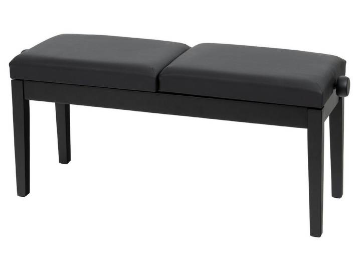 Classic Cantabile Klavierbank Doppelsitzer Pianobank für zwei Personen (Hochwertiger Klavierhocker, 1-St., Sitzflächen: je 48 x 34 cm), Höhe unabhängig voneinander verstellbar 48 - 58 cm