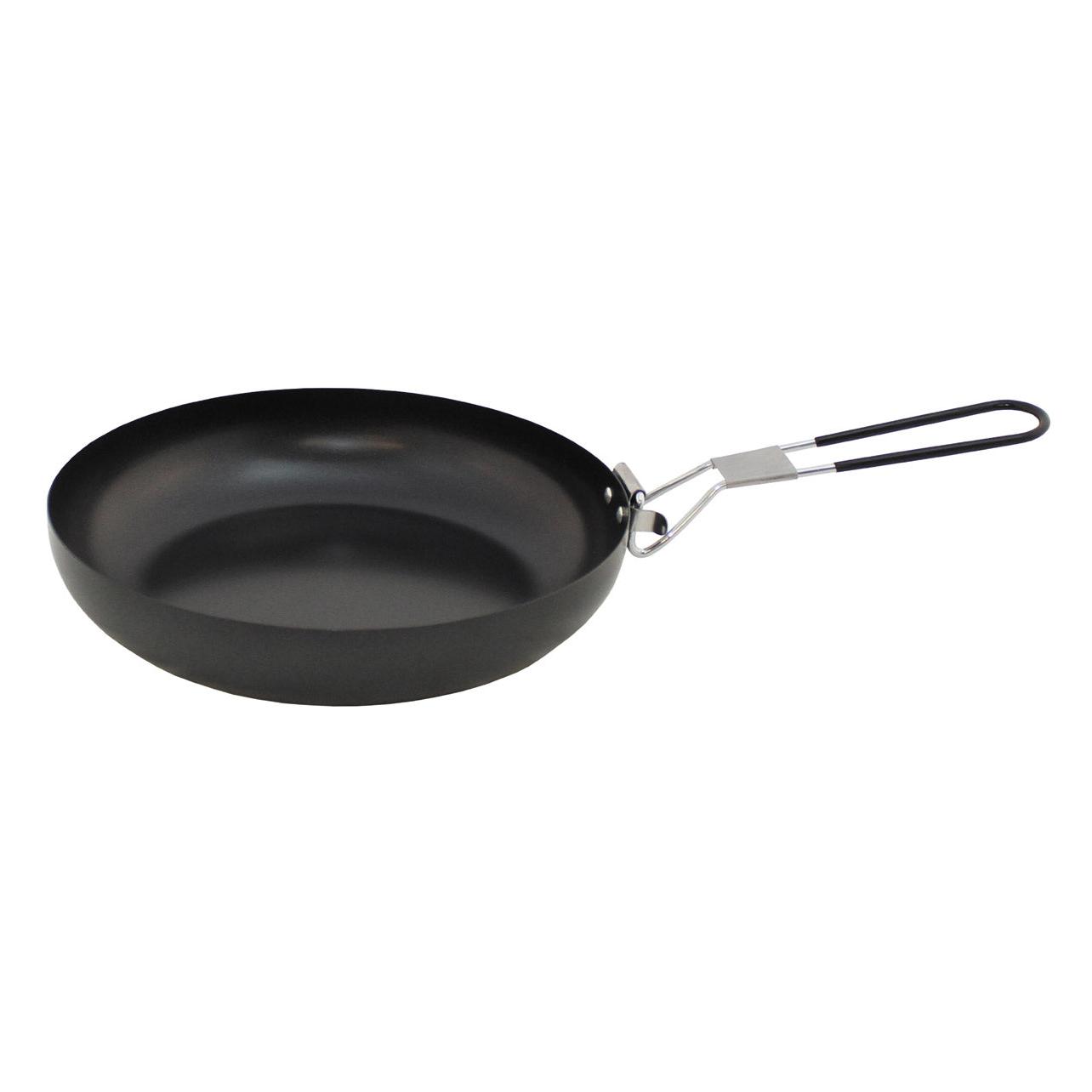 Mfh FoxOutdoor Bratpfanne, mit Klappstiel, Durchmesser 24 cm, Höhe 5 cm (32020070)