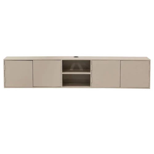 Giga Meubel Tv-meubel Loiza - Mangohout - Taupe - Breedte: 200 cm