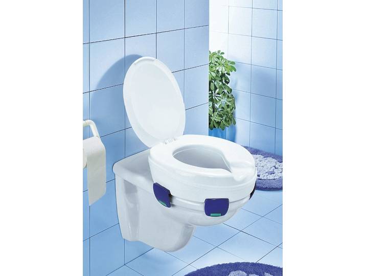 Toilettensitzerhöher Clipper mit Deckel, Weiss