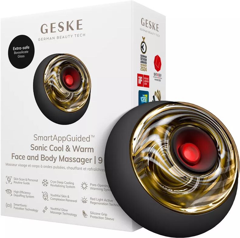 GESKE - Sonic Cool & Warm Face and  Body Massager   9 in 1, 1 Stück, Schwarz matt
