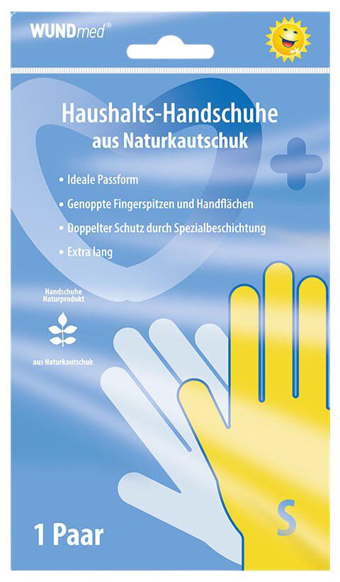 WUNDmed® unisex Gummihandschuhe Größe S gelb 1 Paar 10-001