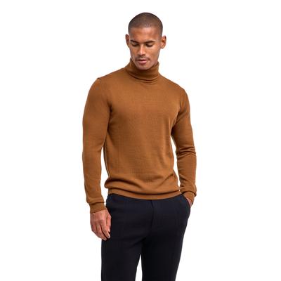 Strickpullover FALKE "Pure Merino Wool", Herren, Gr. XL, braun (braun (5100)), Pullover Strickpullover