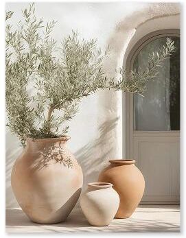 Inspire Select Mediterranean Olive Tree Canvas Wall Art Countryside Landscape Poster For Living Room & Bedroom Decor lc028 1 11.81 15.75 In unframed