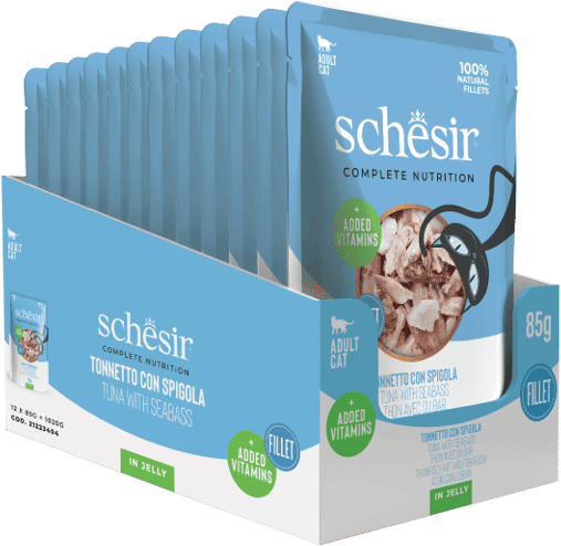Schesir Cat Pouch Atum com Robalo 12 uds x 85g