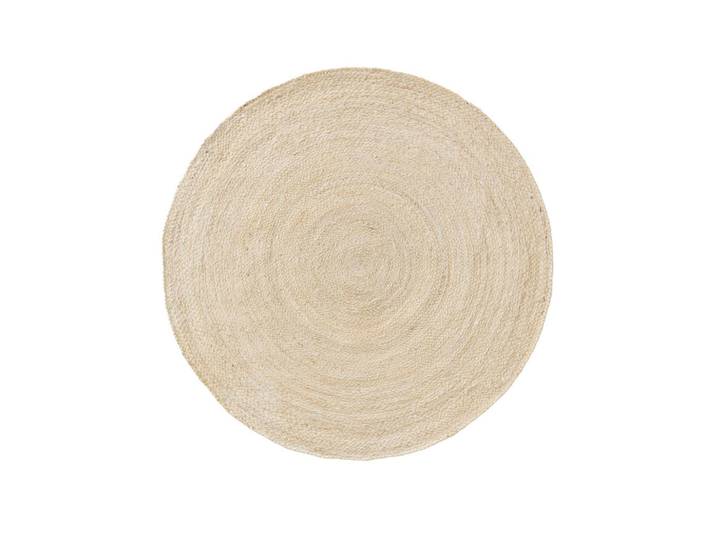 Kunstloft Juteteppich Jutta Ivory ø 160 cm rund, Beige, Naturmaterialen, Beton Optik, Rund, 160x1 cm, für Fußbodenheizung geeignet, Teppiche und Böden, Teppiche