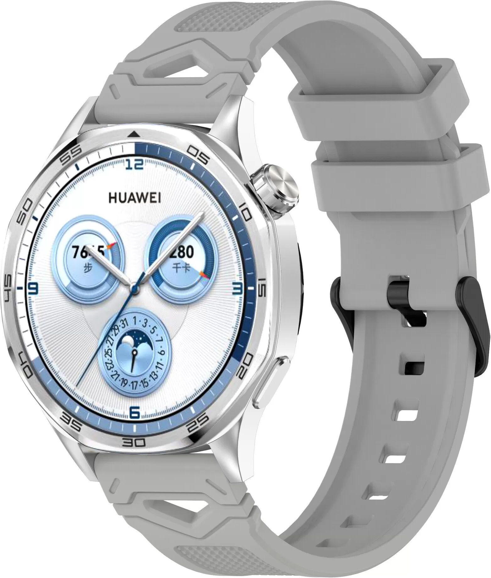 INF Silikon-Uhrenarmband für Huawei Watch GT5 46mm Grau