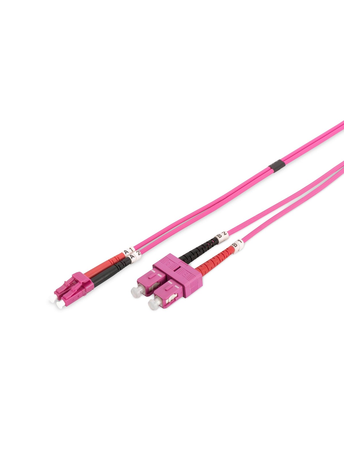 DIGITUS Fiber Optic Multimode Patch Cord OM4 LC / SC - 5m - Rosa - 5m