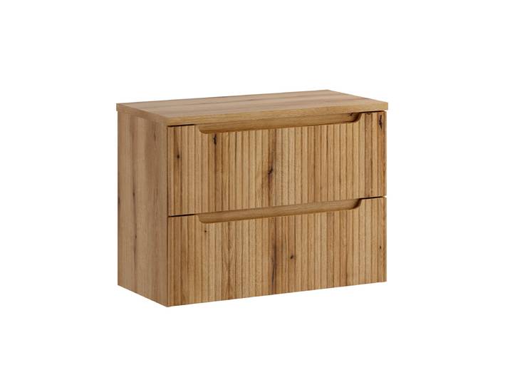 Meuble sous-vasque 80cm 2 tiroirs plan de toilette Riva Bois