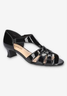Women's Essie Sandal by Easy Street in Black Patent (Size 7 M)
