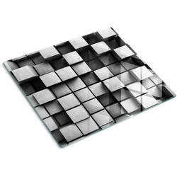 GLASPLATTE 60x52 cm Abstrakt