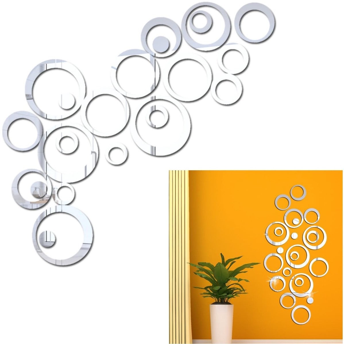 Dailygoody Afneembare acryl spiegels - Zelfklevende muurstickers