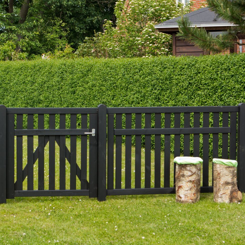 Plus Zaun Country 150 x 96 cm schwarz