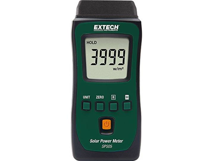 Extech SP505 Zonne-Energiemeter Zakformaat, Bestraling, UV, PAR