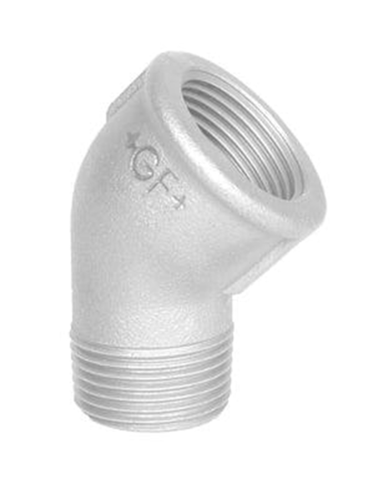 +GF+ Elbow 45° galvanized med f 3