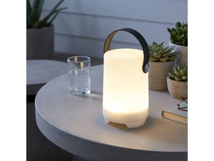 Akku Tischlampe mit 4 Lichtmodi in weiss & 16 RGB-Farben, IP44