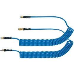 Pipeline, Spiralschlauch PU blau, Kupplung u Stecker NW7,2 8x5mm 6m LÜDECKE