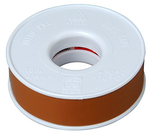 Kopp isolatietape bruin, Breedte: 1,5 cm, Lengte: 10 m