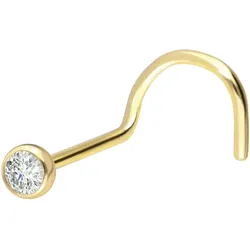 18 Karat Gold Nasenstecker Spirale DIAMANT