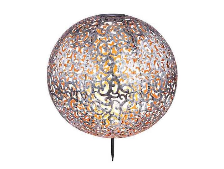 Globo Solarleuchte, Silberfarben, Metall, 50 cm, Lampen & Leuchten, Aussenbeleuchtung, Solarleuchte