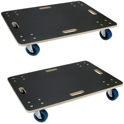 ECD Germany 2er Set Transportroller 60x80 cm, bis 800 kg, Siebdruckplatte & PP-Räder, robuster Möbelroller Rollbrett Transporthilfe für Umzug &