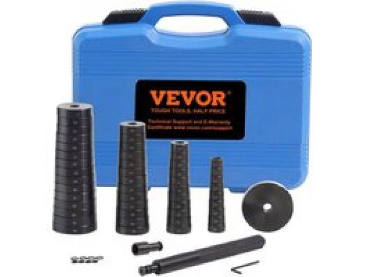 VEVOR 52 tlg. Radlager Druckstück Treibsatz, Lager Druckstücke Satz 18-65 mm, Eintreiber für Lager Buchsen Simmerring Lagerpresse Werkzeug Montagescheiben Buchsen Simmering Druckstück Press Werkzeug