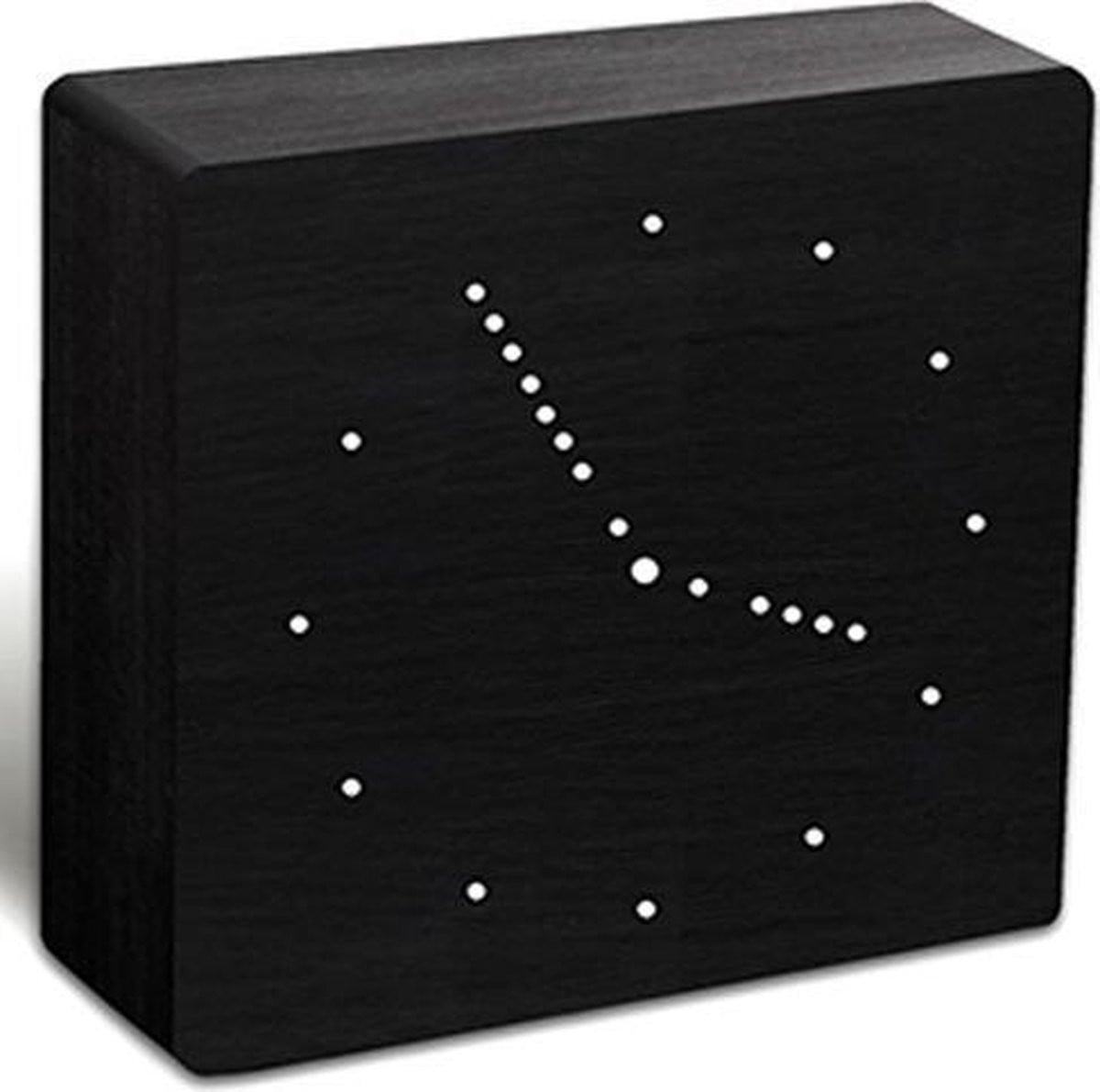 Gingko Analoge ClickClock Klok - Zwart