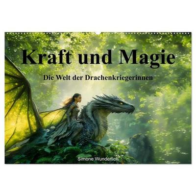 Kraft und Magie - Die Welt der Drachenkriegerinnen (Wandkalender 2027 DIN A2 quer), CALVENDO Monatskalender
