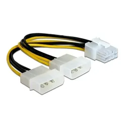 DELOCK 8-Pin PCIe zu 2x 4-Pin Molex Adapter 15cm