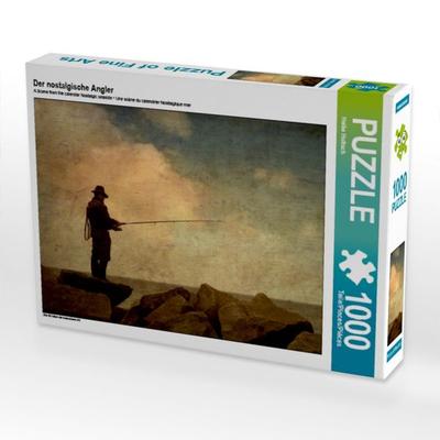 CALVENDO Puzzle Der nostalgische Angler | 1000 Teile Lege-Größe 64x48cm Foto-Puzzle für glückliche Stunden